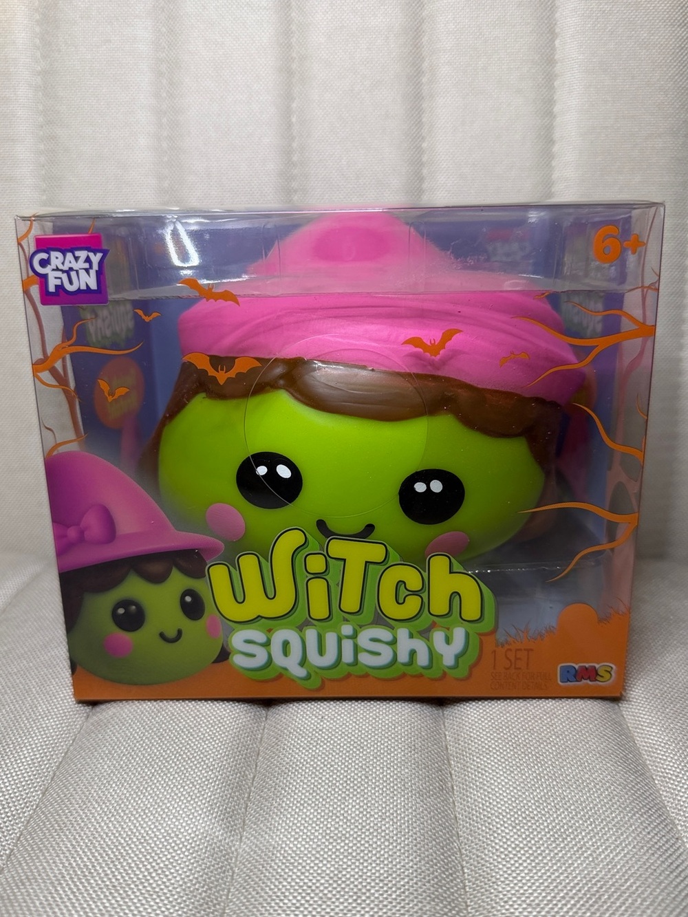 Witch Squishy Toy - Pink Hat & Green Body